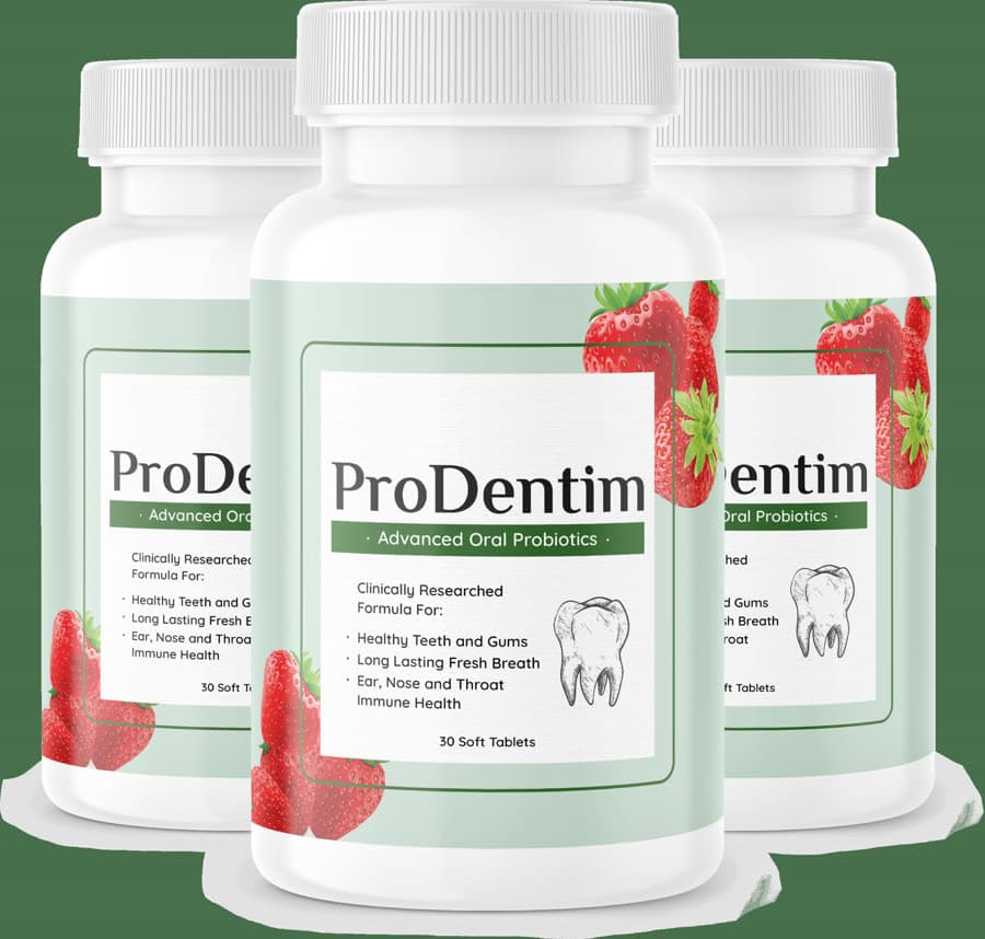 ProDentim bottle from the listing on the three-strain page.